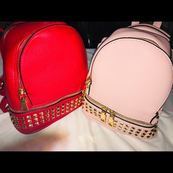 Backpack style purse with wallet gold hardware main image 4